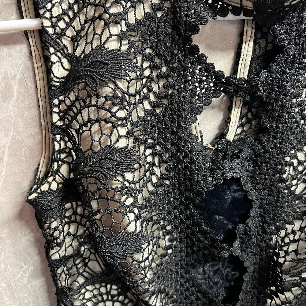 Sexy Lace Black Pantsuit
